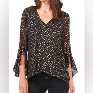 Vince Camuto Flutter Sleeve Top